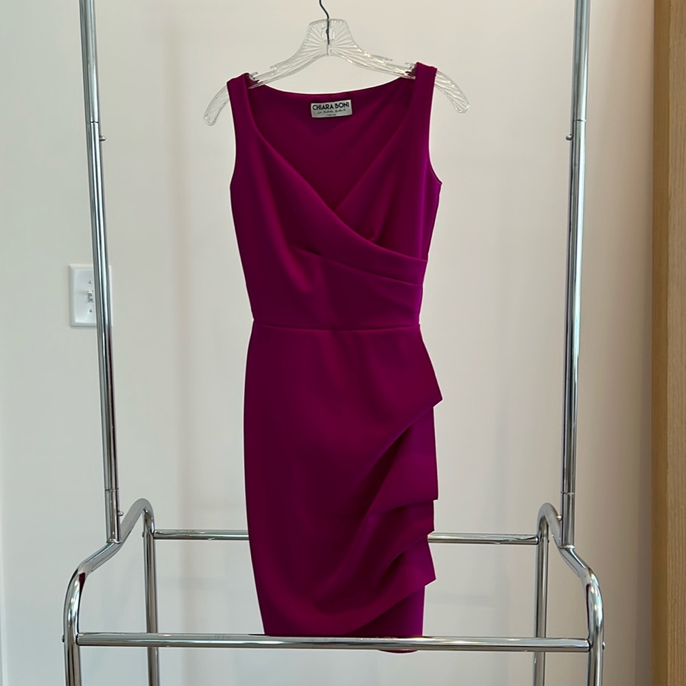 Beautiful Chiara Boni Fuschia Cocktail Dress